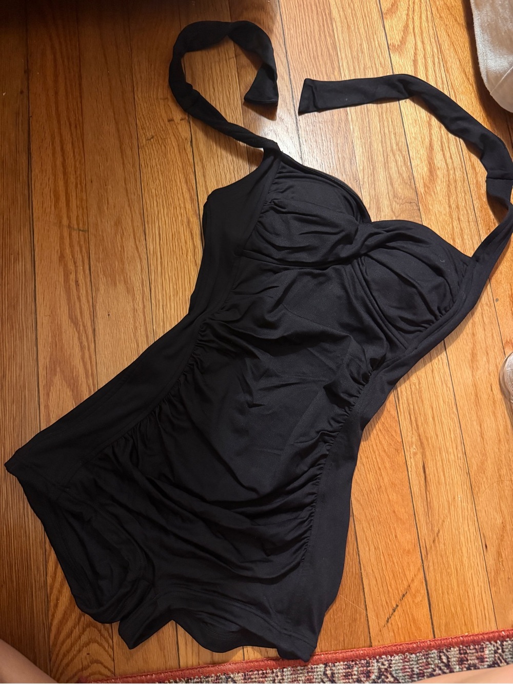 Seafolly Black Halter One-Piece Swimsuit